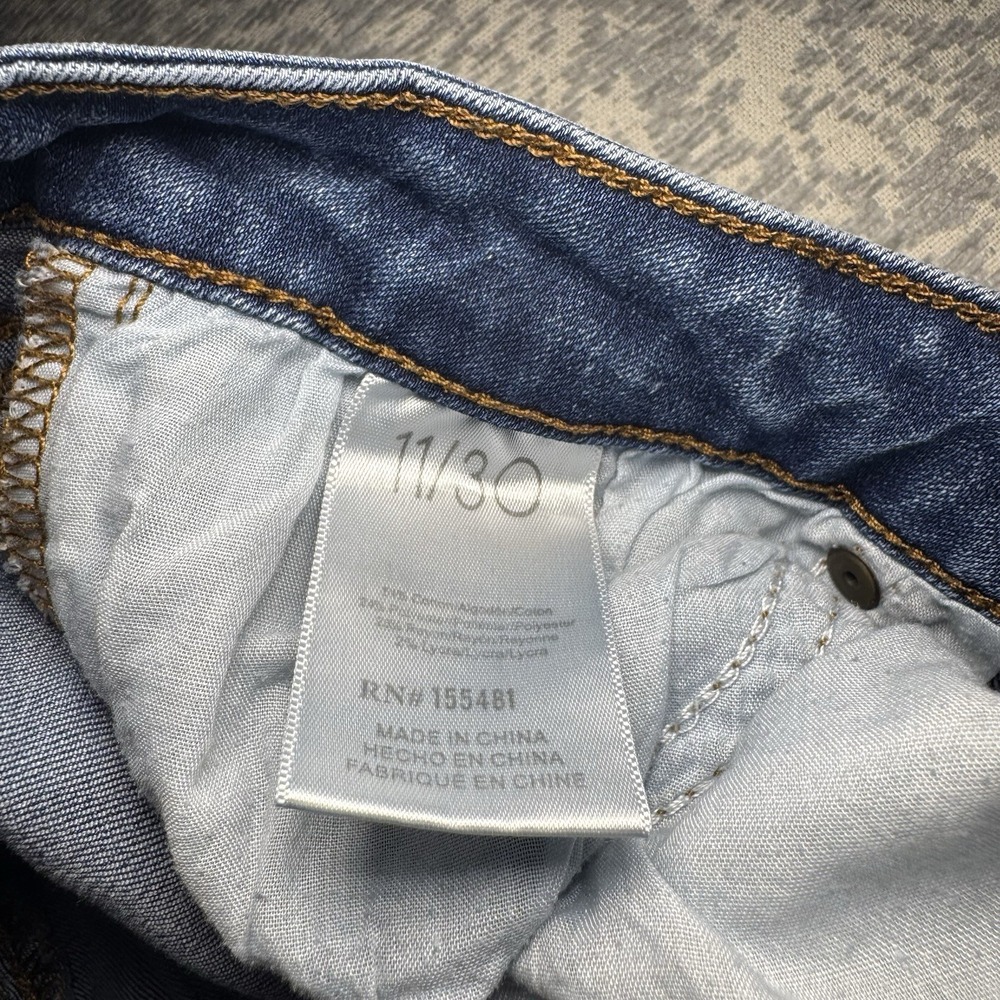 Simple Society Womens Distressed Blue Jeans Size 11/30 Skinny Straight Ripped - Picture 7 of 7